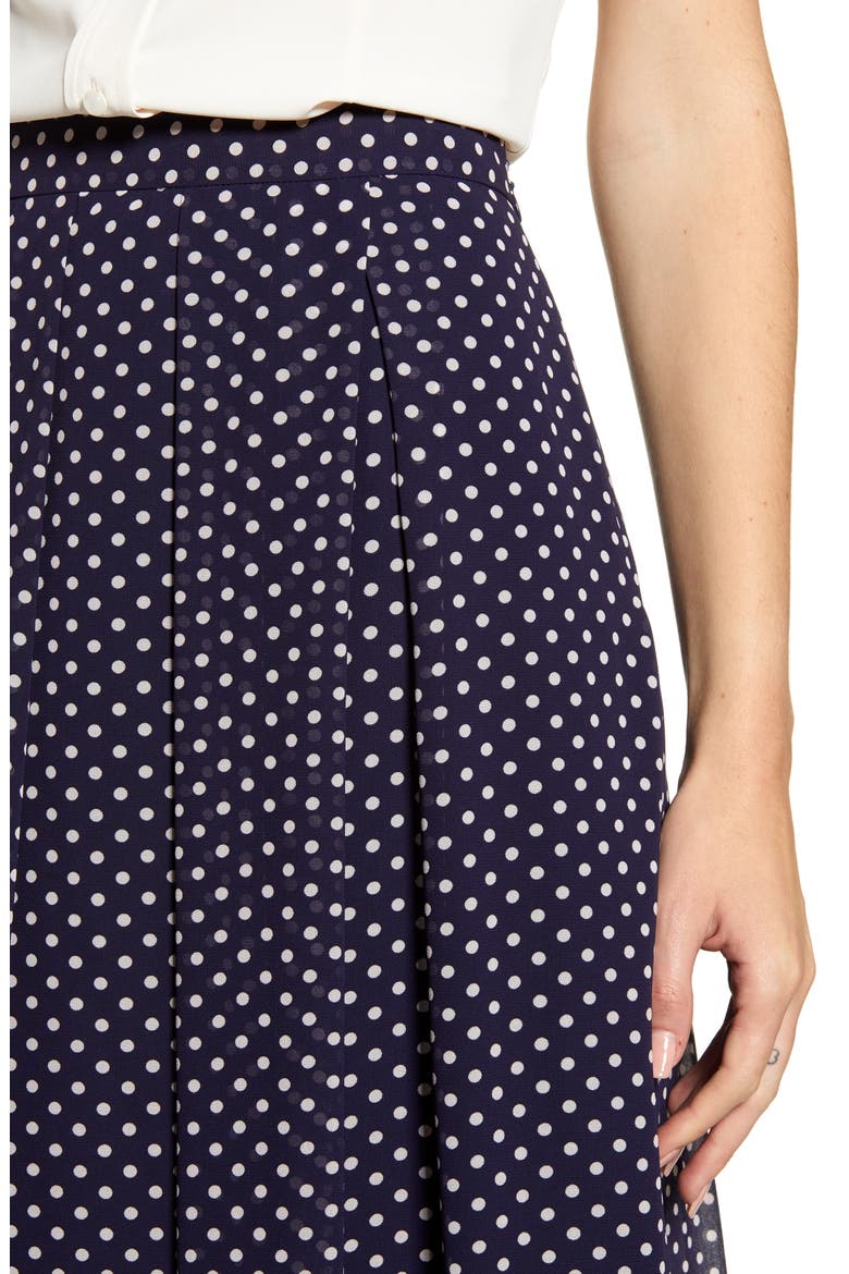 Dot Box Pleat Skirt, Alternate, color, ECLIPSE/ ANNE WHITE