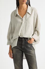 R13 Drop Neck Striped Shirt