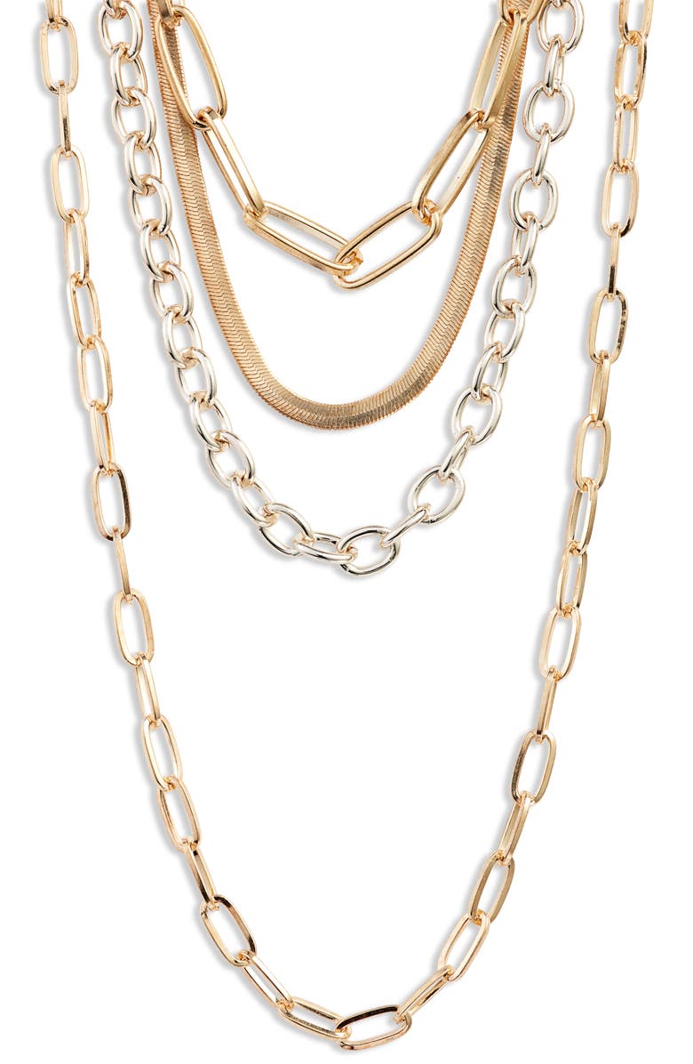 8 Other Reasons Sunday Morning Layered Necklace, Main, color,