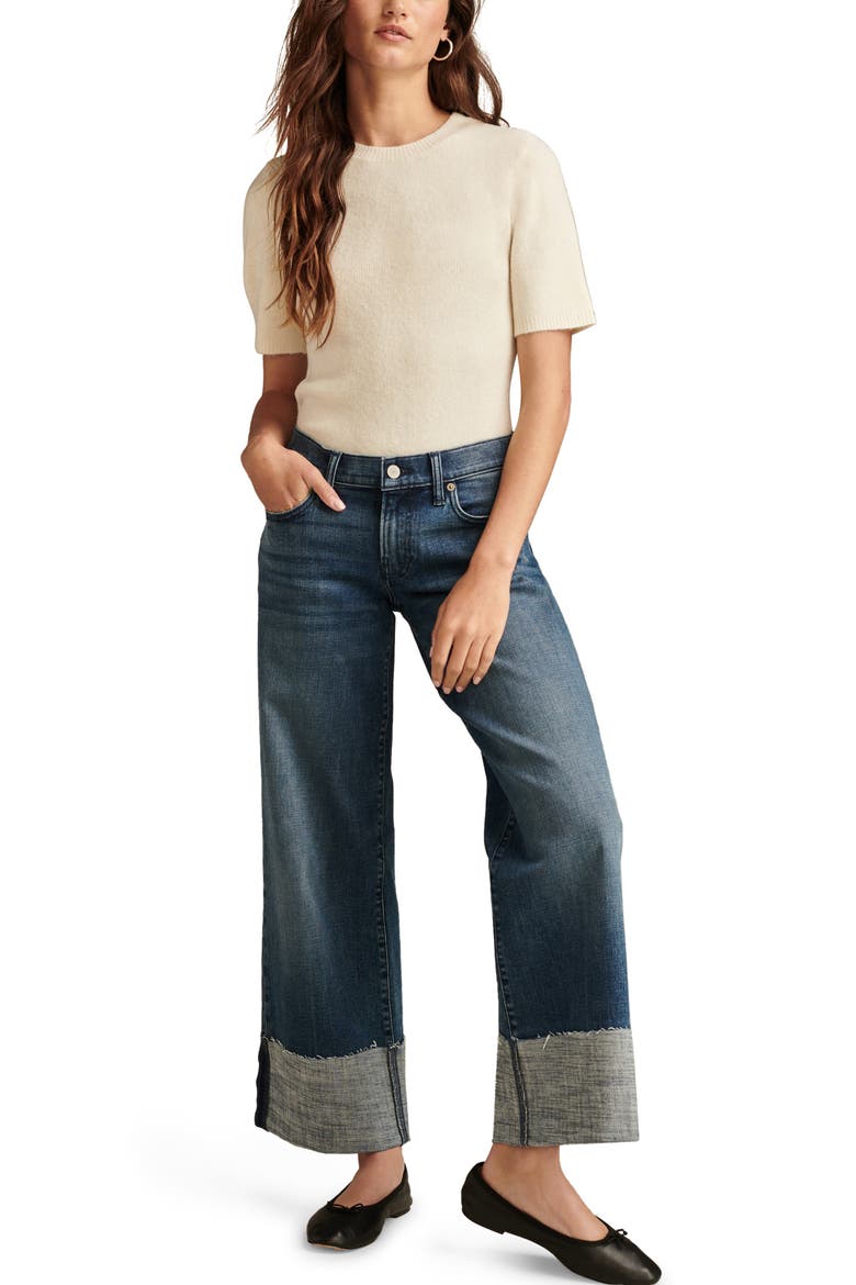 Lucky Legend Cuffed Wide Leg Jeans, Alternate, color, CUFFING SEASON WASH