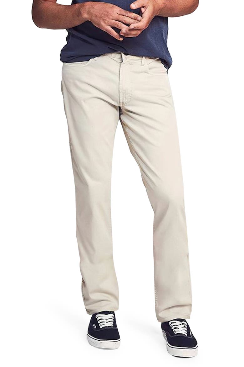 Comfort Twill Five-Pocket 2.0 Slim Fit Organic Cotton Pants, Main, color, STONE