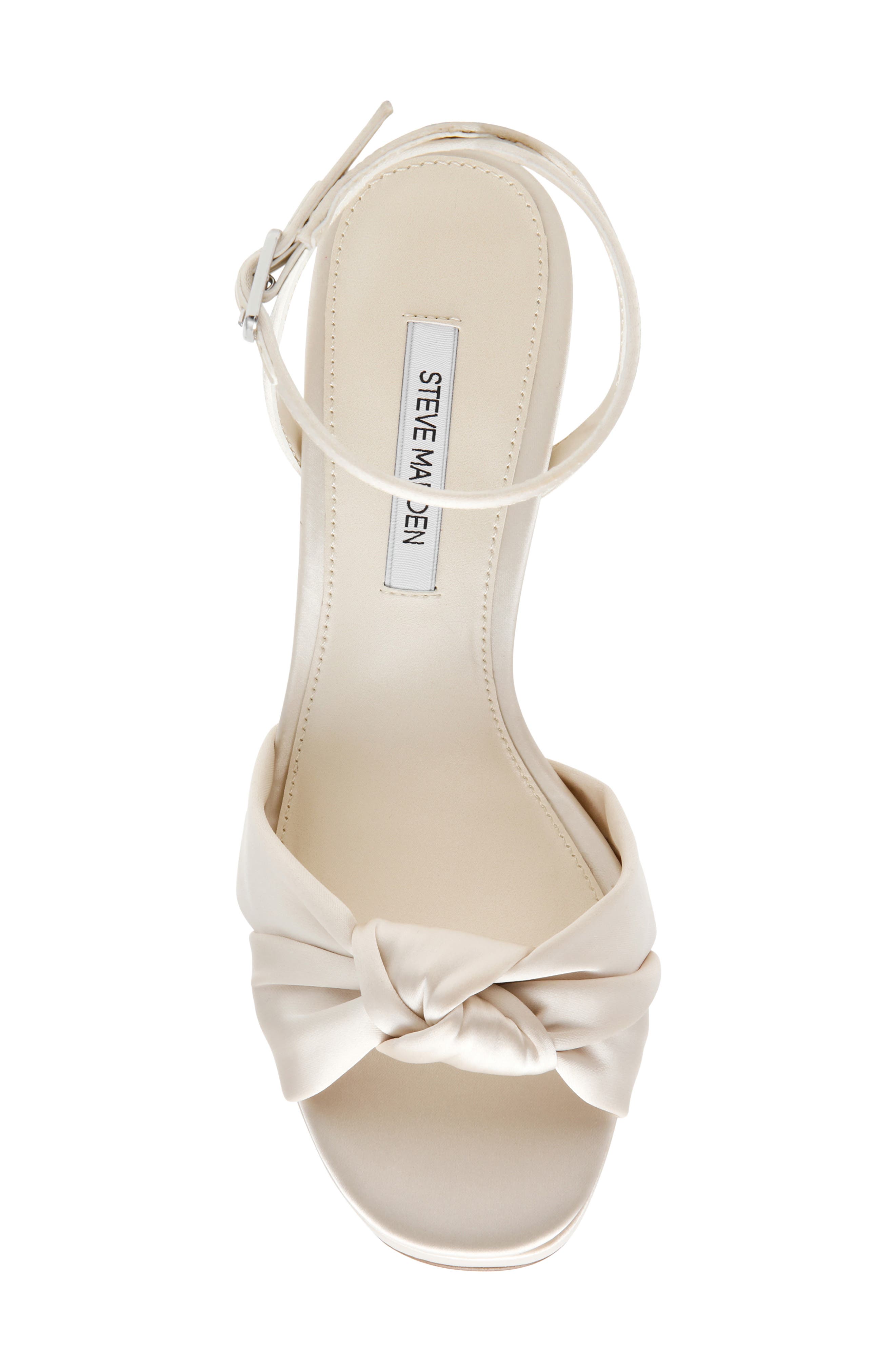 Knoti Platform Sandal, Alternate, color, IVORYSATIN