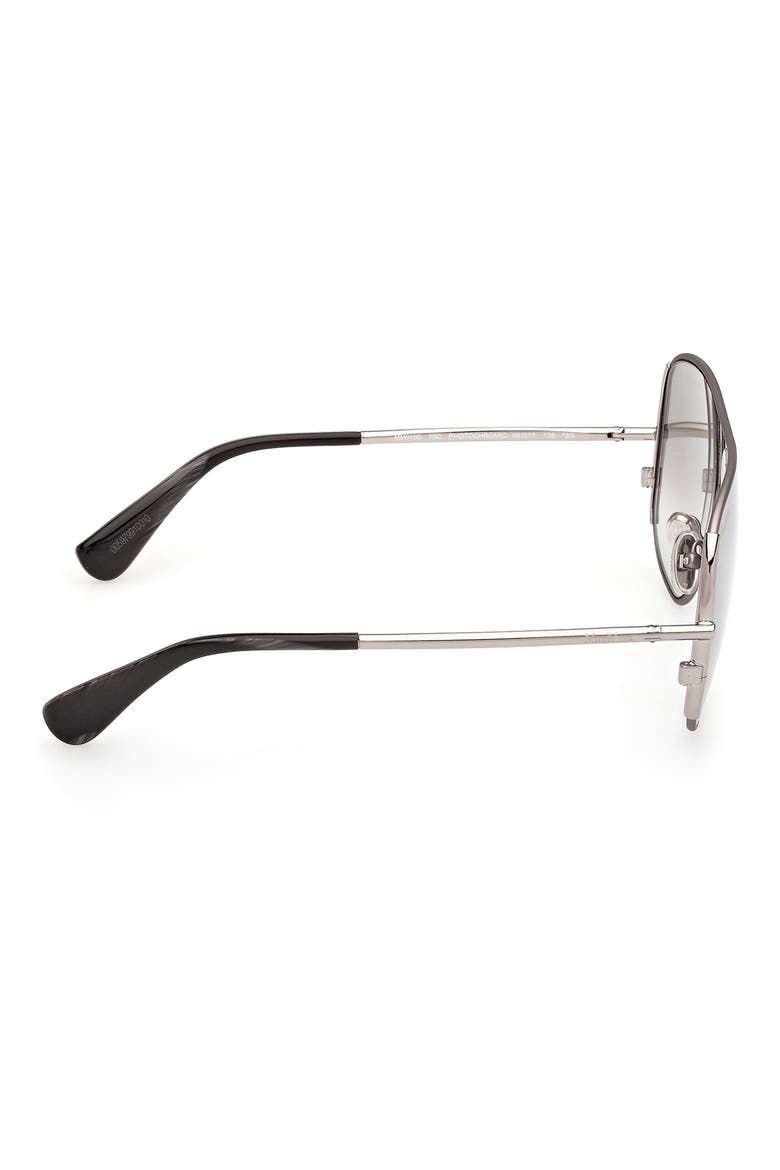 60mm Pilot Sunglasses, Alternate, color, RUTHENIUM BLACK HORN / SMOKE