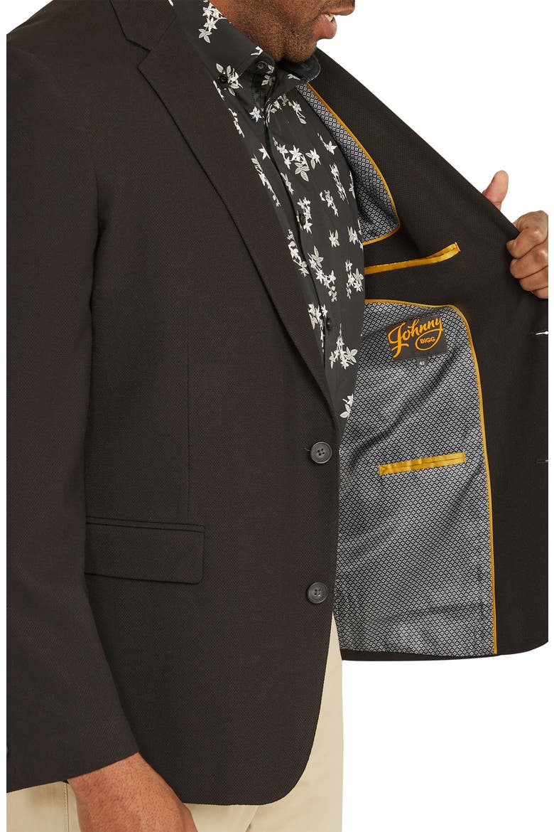 Rafferty Solid Textured Stretch Sport Coat, Alternate, color, BLACK