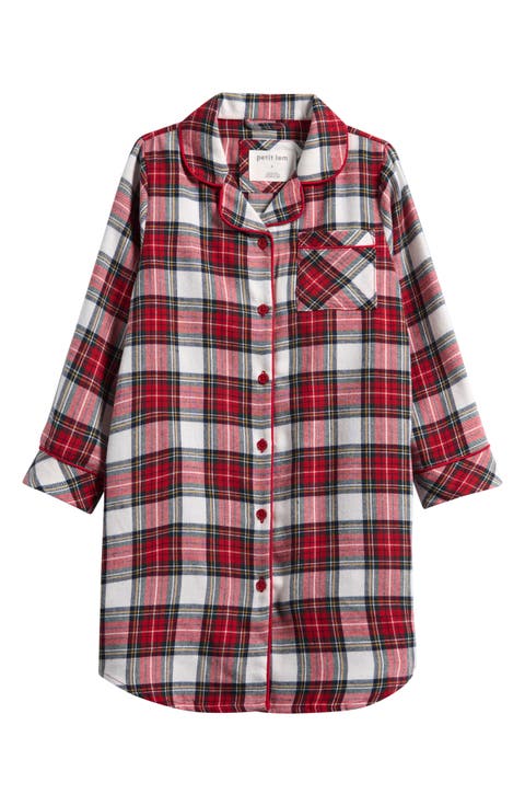Kids' Tartan Plaid Flannel Nightgown (Toddler & Little Kid)