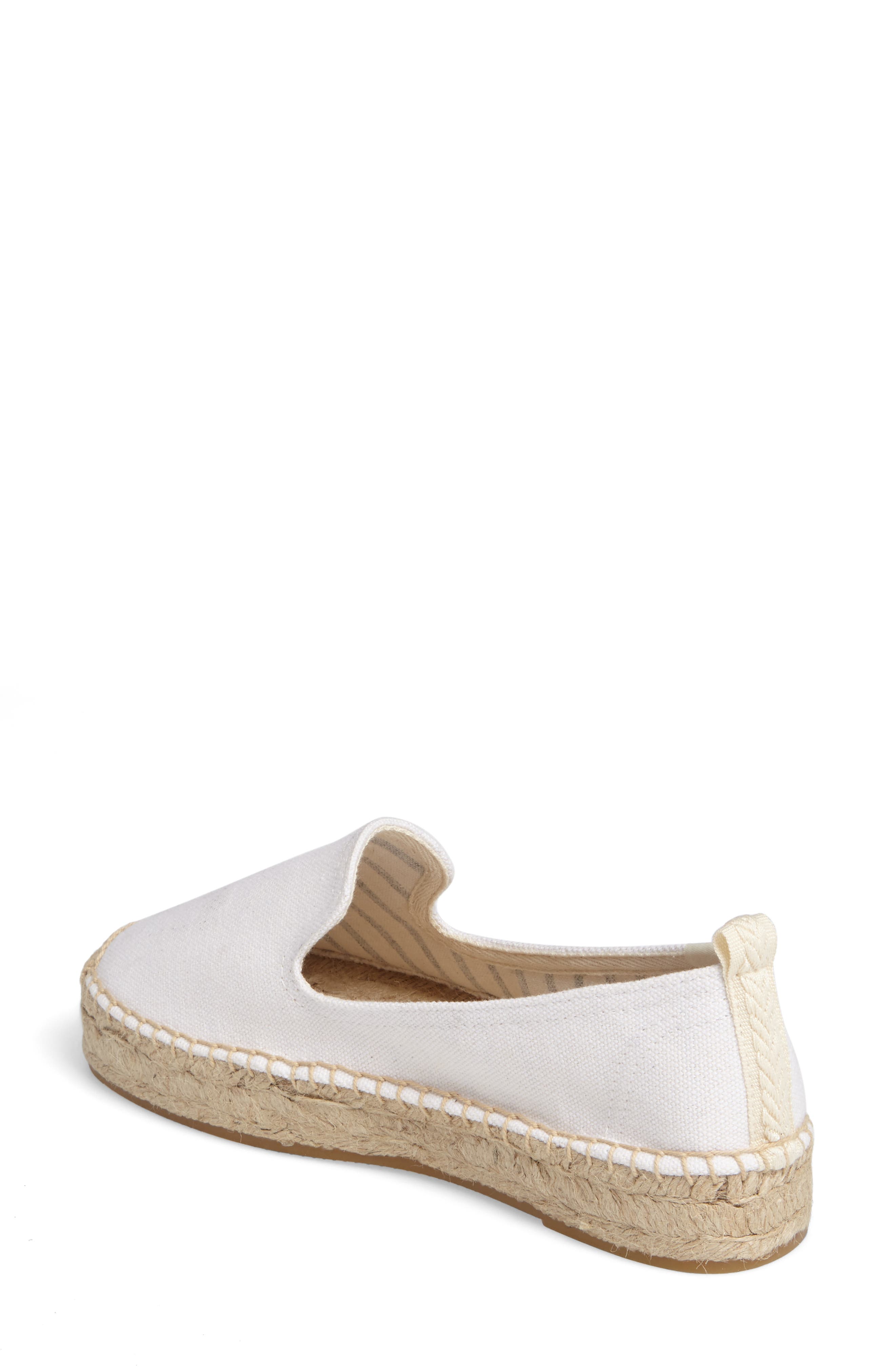 Platform Espadrille, Alternate, color, WHITE CANVAS