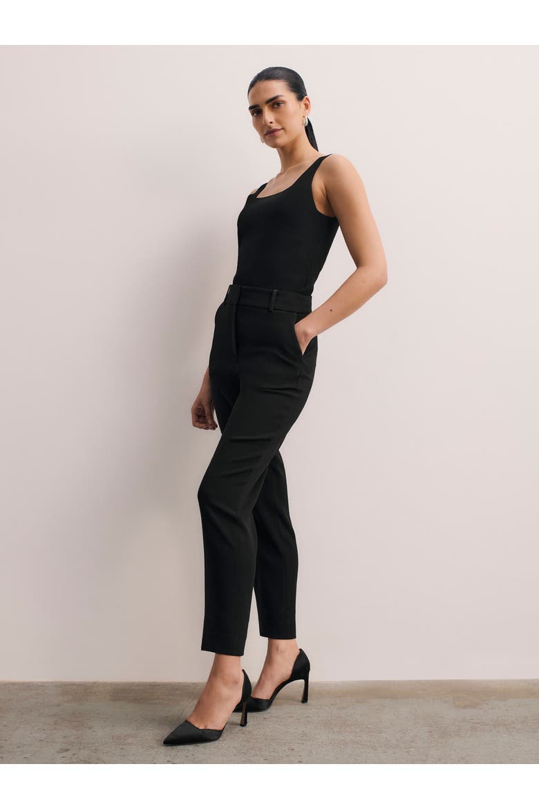 Tavira Clever Crepe Slim Trousers, Alternate, color, Black