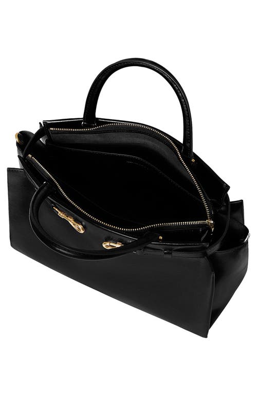 Rebecca Minkoff Insider Zip Leather Top-handle Bag In Black