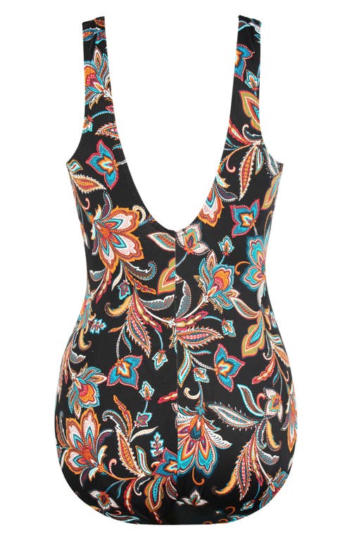 Miraclesuit Scotch Floral Siren One-piece Swimsuit In Blk/multi