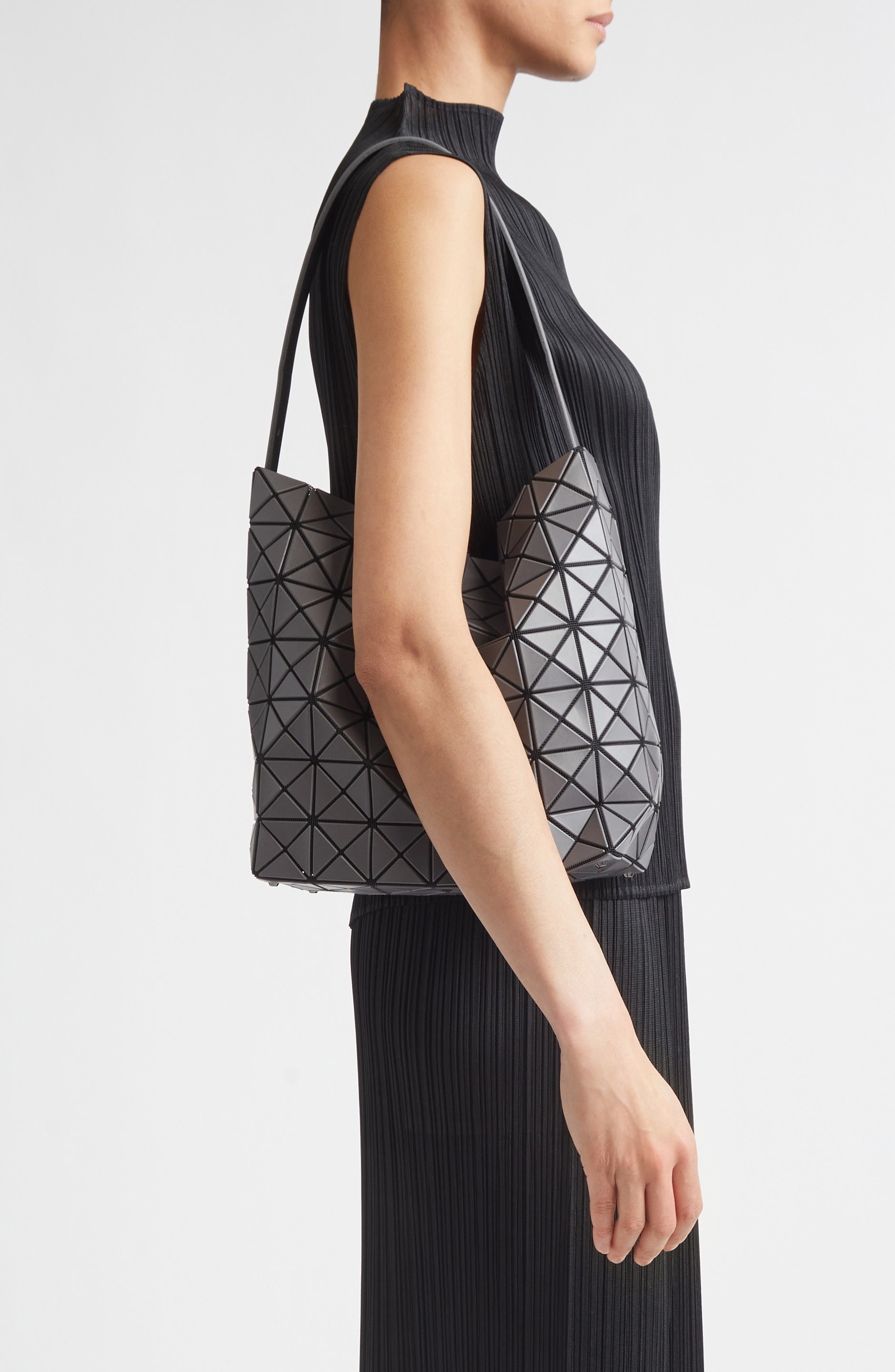 Bao Bao Issey Miyake Valley Hobo Bag, Alternate, color, Charcoal
