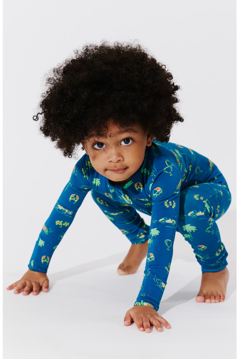 Baby Monaco Blue Convertible Footie, Alternate, color, BLUE