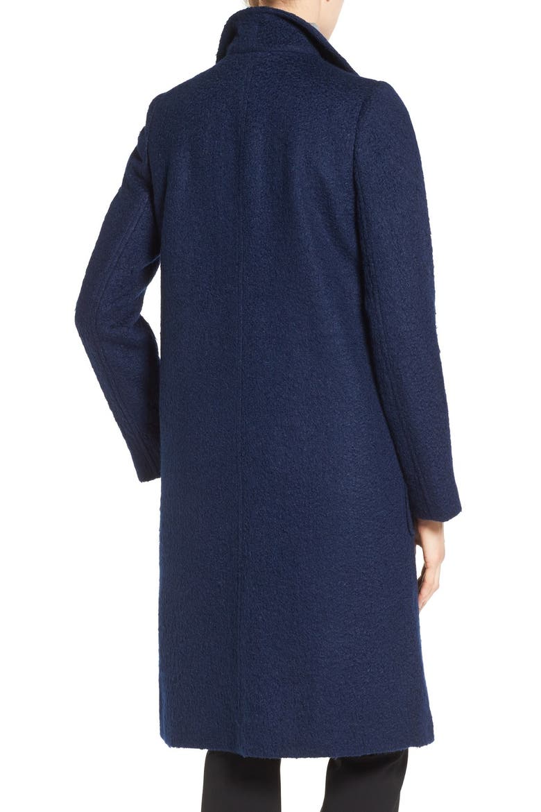 Textured Long Coat, Alternate, color, EVENING BLUE