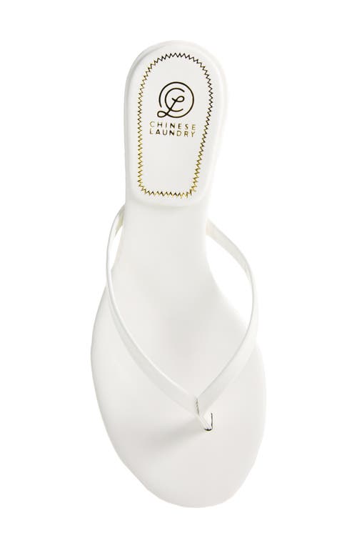 Chinese Laundry Brissa Kitten Heel Flip Flop In White