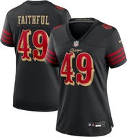Nike Women's Nike The Faithful Black San Francisco 49ers 2025 Rivalries Collection Game Jersey