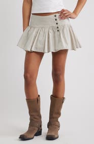 BDG Urban Outfitters Olga Stripe Cotton Miniskirt
