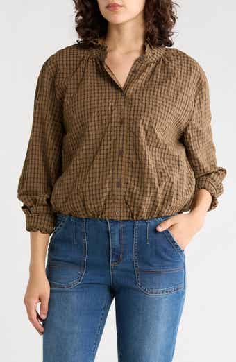 Ruffle Neck Bubble Top
