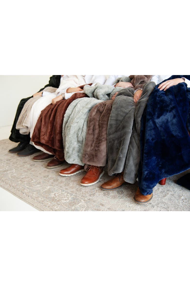 Plush Putty Blanket, Alternate, color, Beige, Brown