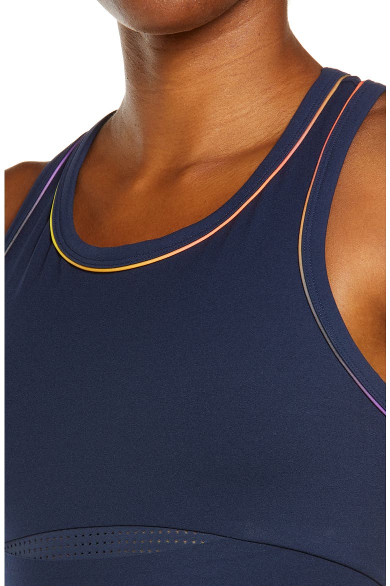 Power Frame Racerback Sports Bra (Limited Edition), Alternate, color, NAVY BLUE MULTI