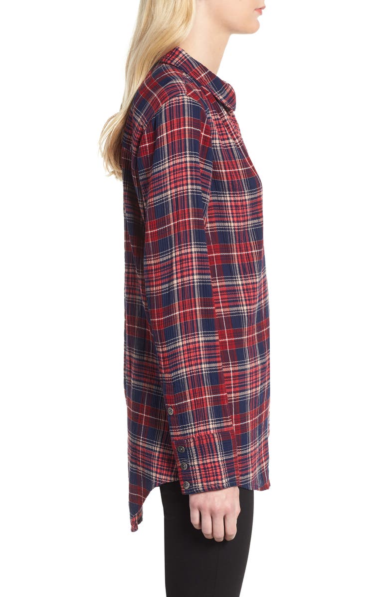 Caslon<sup>®</sup> Plaid Tunic Shirt, Alternate, color, 