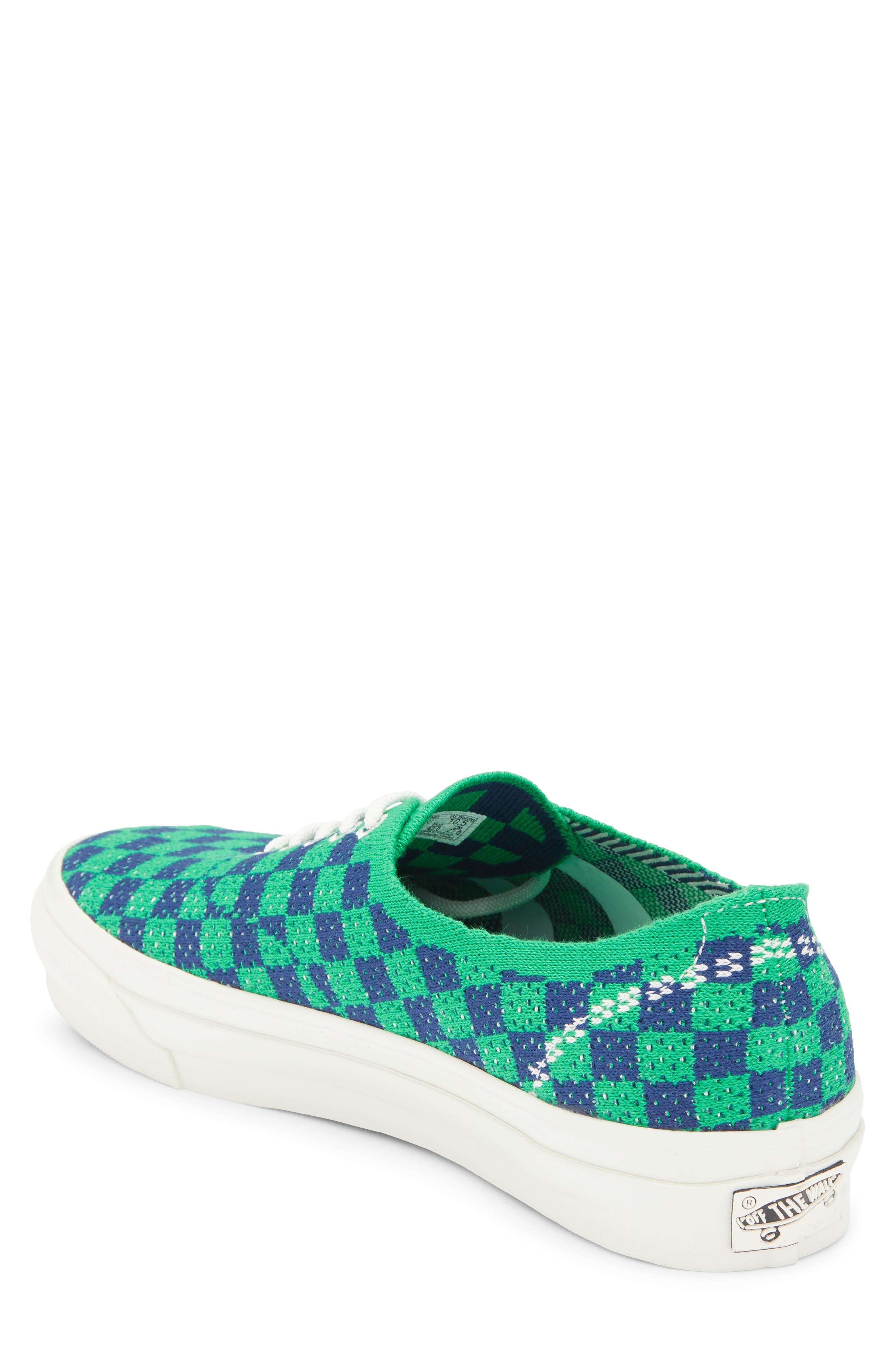 Vans Authentic 44 EK Sneaker, Alternate, color, Punk Check Green/Navy
