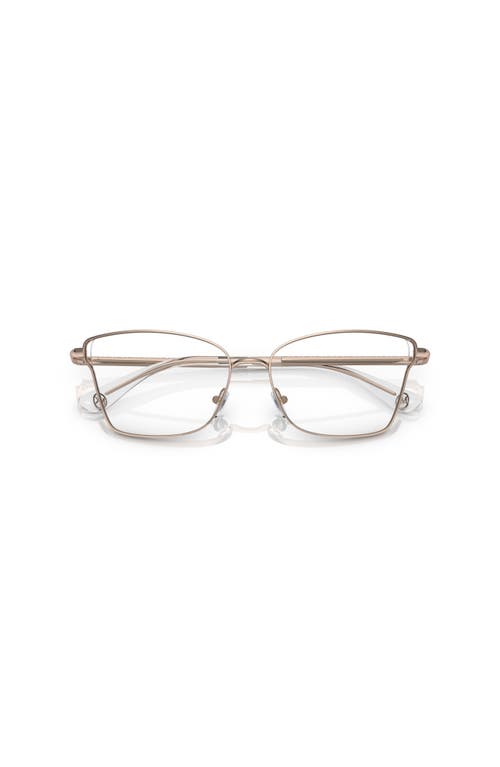 Michael Kors 53mm Rectangle Optical Glasses In Gold