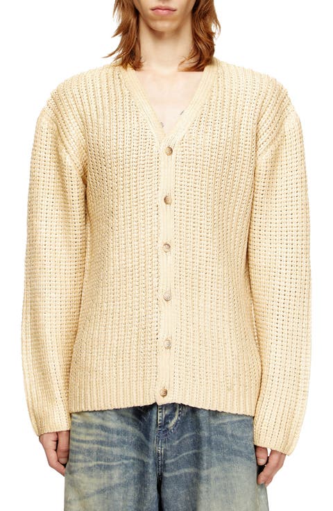 K-Michor Metallic V-Neck Cardigan