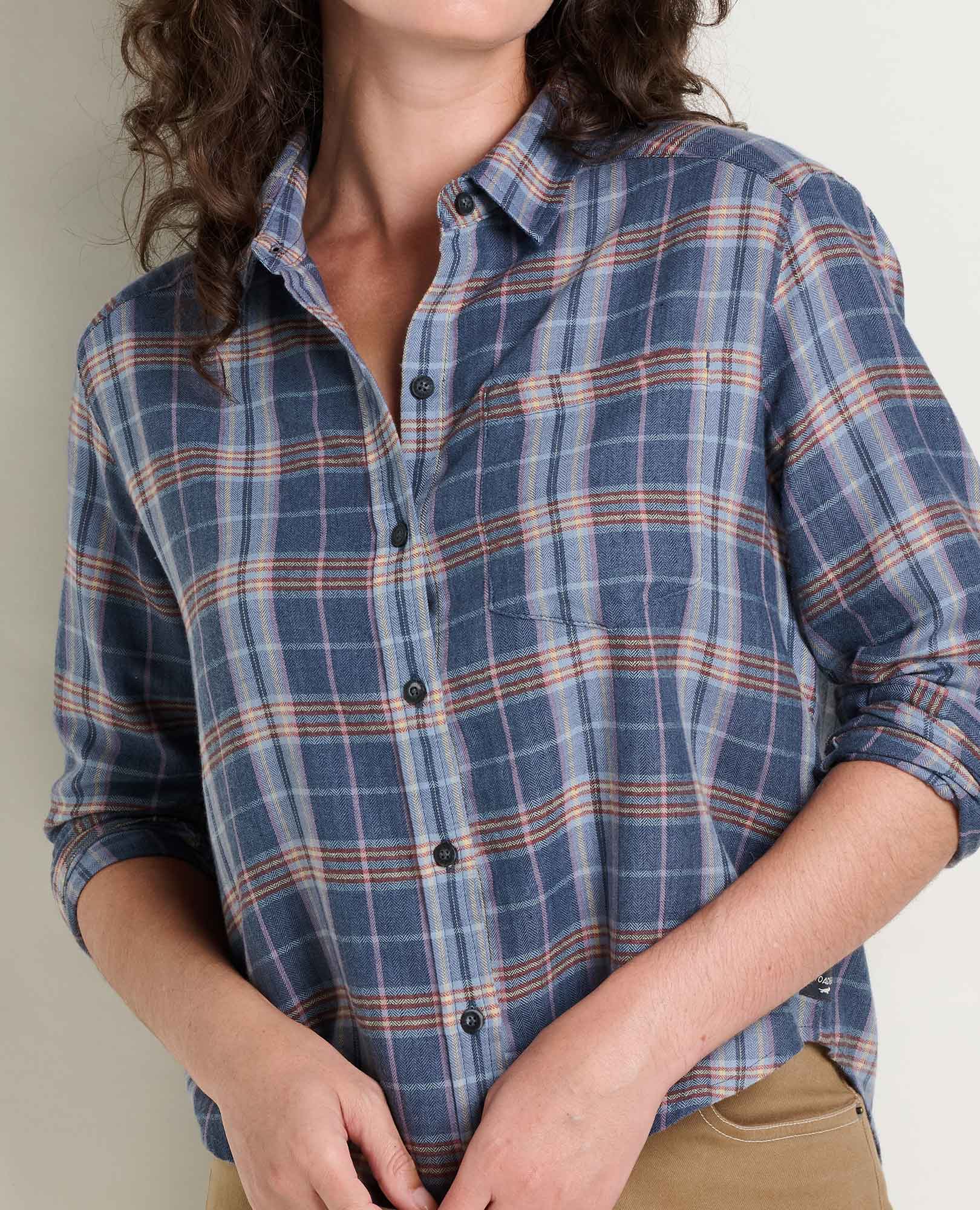 Toad & Co Re-Form Flannel Boxy Long Sleeve Shirt (Women) | Nordstrom