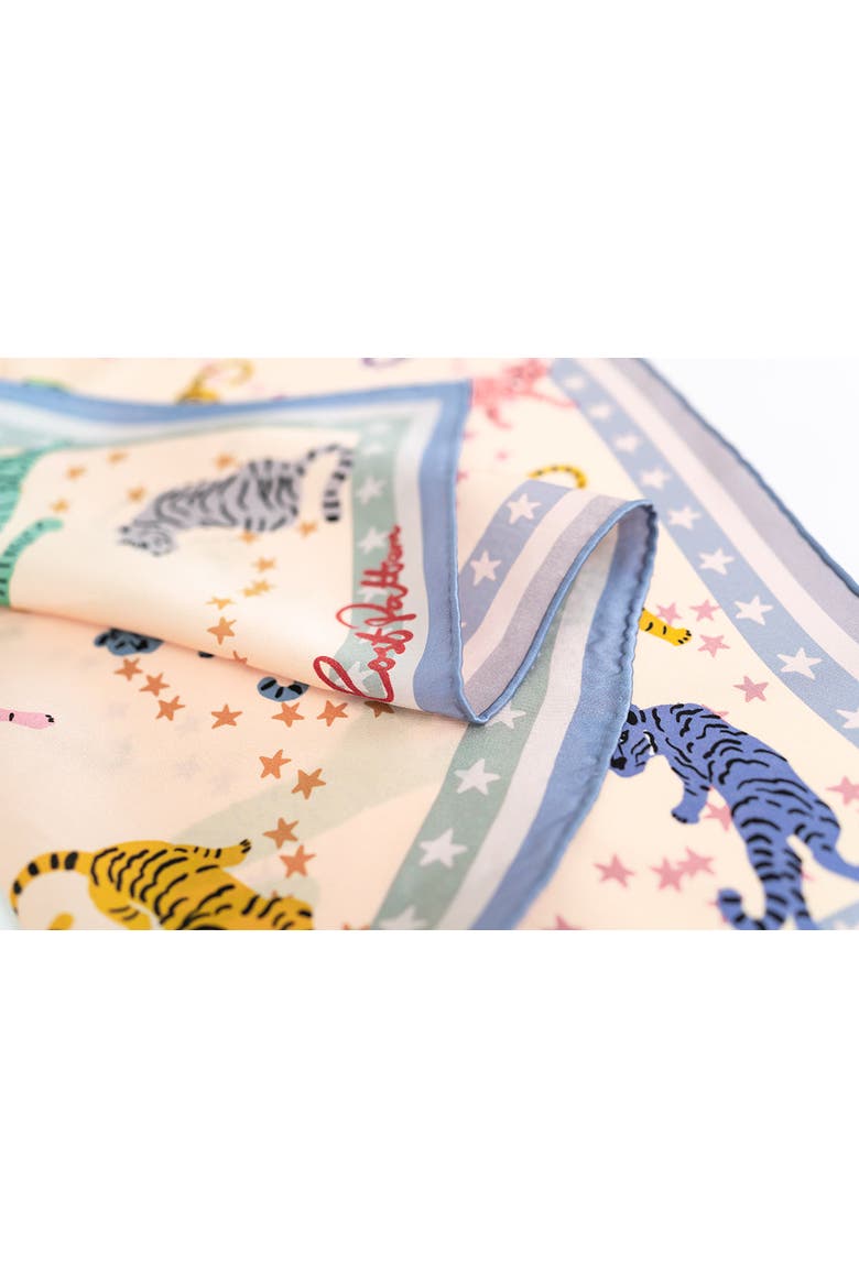 Neon Tigers Bandana, Alternate, color, Pastel Blue