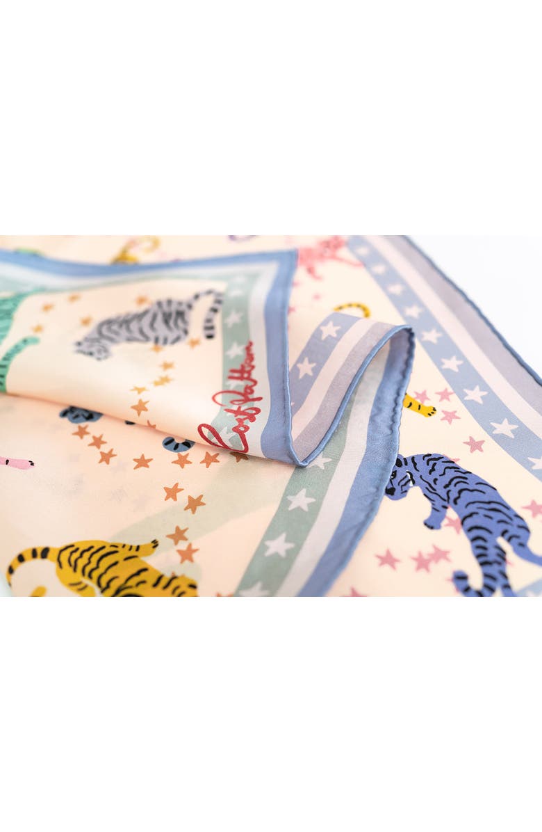 Lost Pattern NEON TIGERS BANDANA, Alternate, color, Pastel Blue