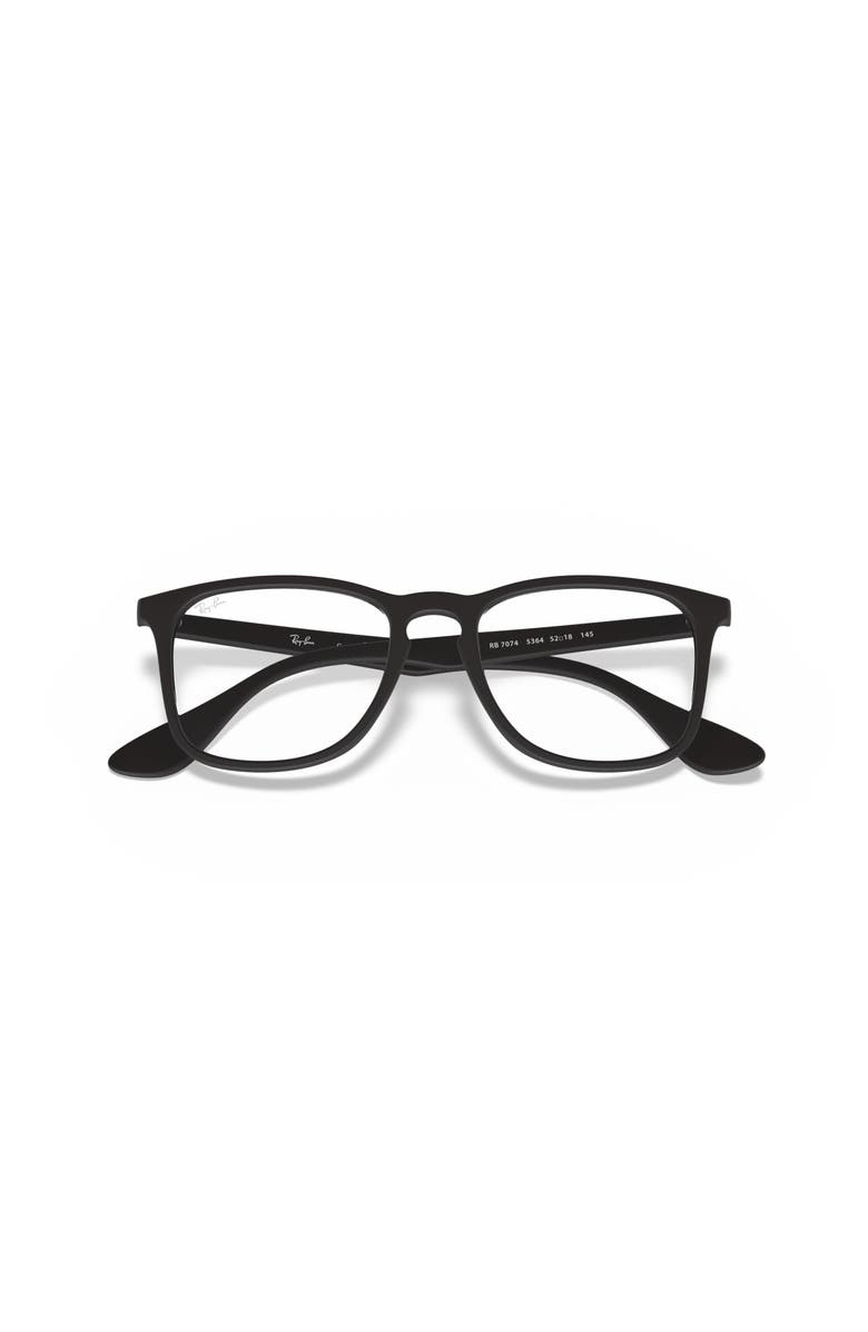 Ray-Ban 52mm Square optical glasses, Alternate, color, Black