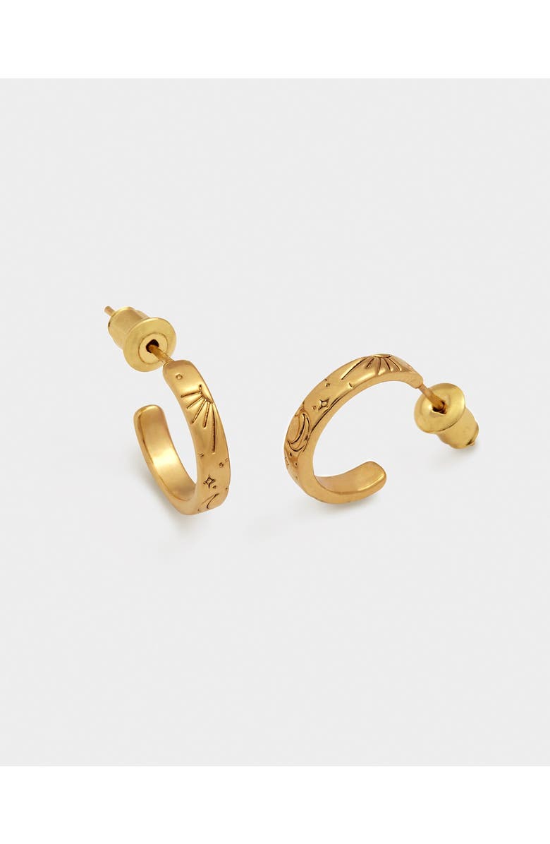 Katie Loxton Luna Waterproof Gold Hoop Earrings, Main, color, Gold