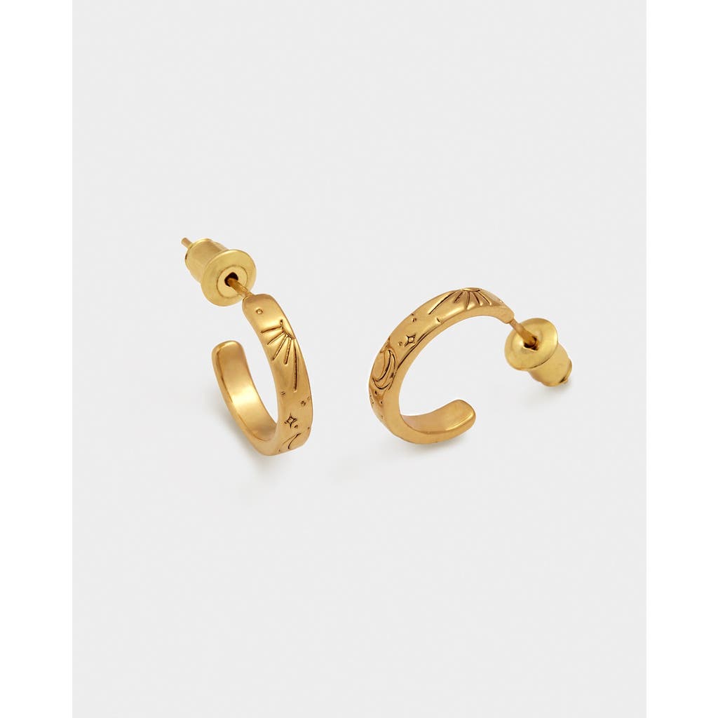 Katie Loxton Luna Waterproof Gold Hoop Earrings In Gold