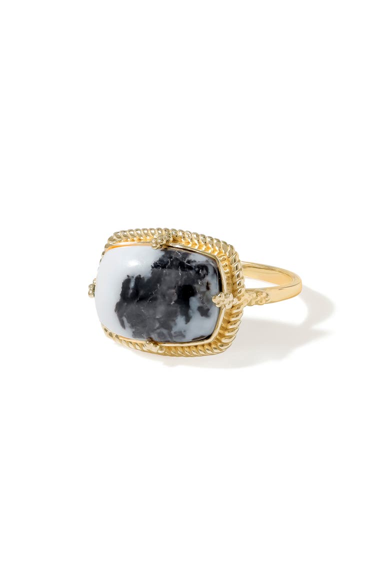 Zebra Jasper Ring, Alternate, color, BLACK