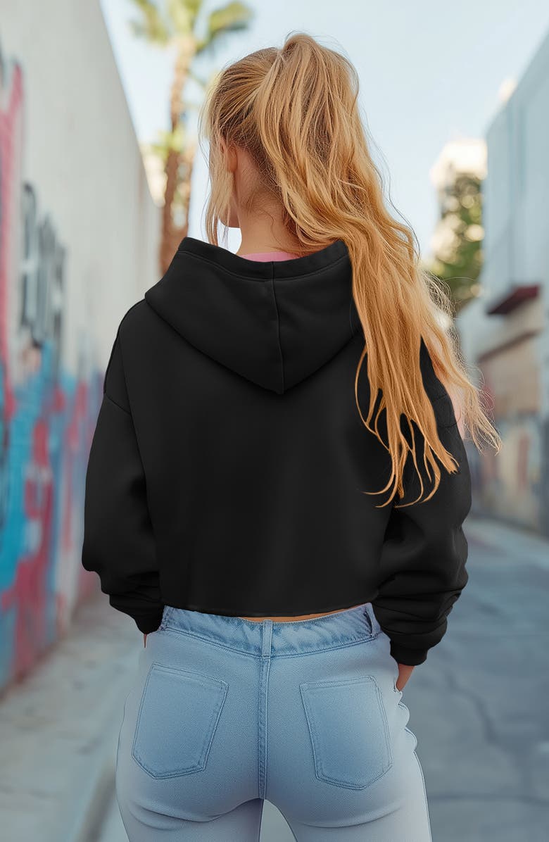Dalix Coffee Martini Cropped Hoodie, Alternate, color, Black