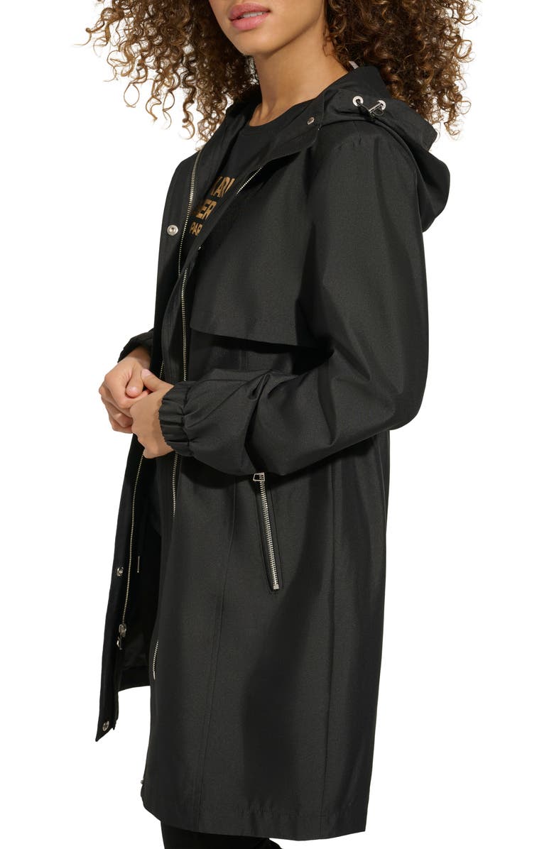 KARL LAGERFELD PARIS Hooded Trench Coat, Alternate, color, 