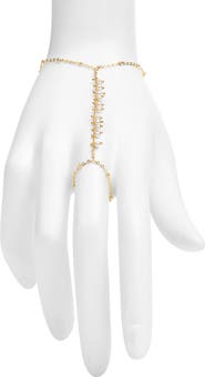 VIDAKUSH Faux Pearl Cluster Hand Chain