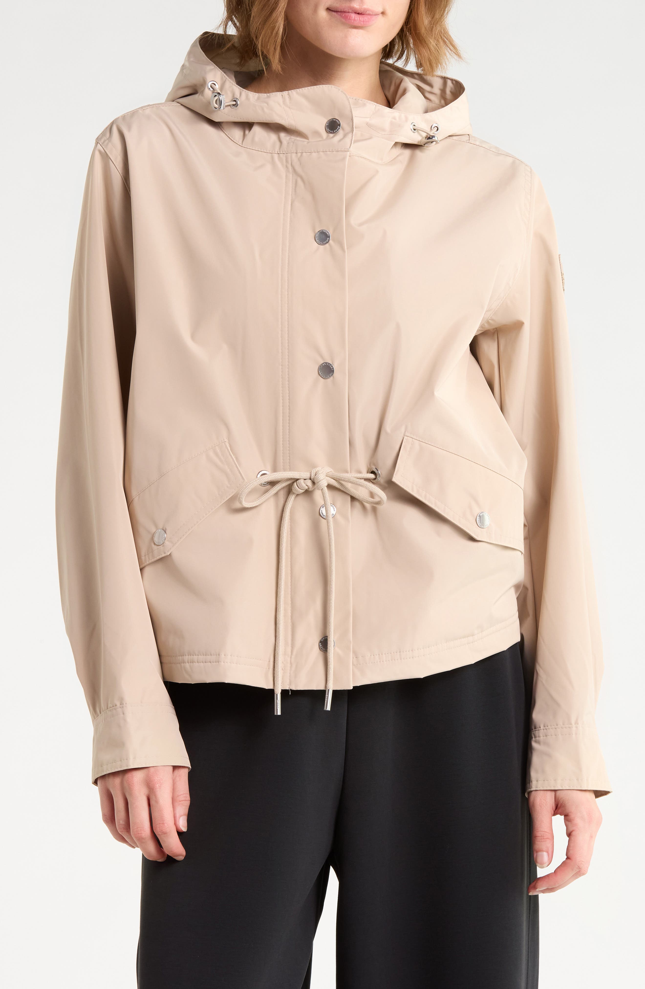 Crop Drawstring Hem Jacket