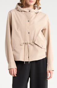 DKNY Crop Drawstring Hem Jacket