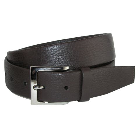 Men's Parma Buttercalf Grain Tubular Leather Dress Belt