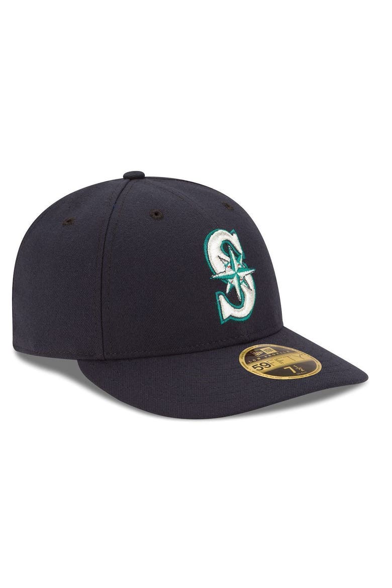 Men's New Era Navy Seattle Mariners Authentic Collection On Field Low Profile Game 59FIFTY Fitted Hat, Alternate, color, NAVY