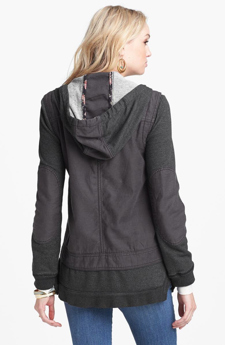 Free People Layered Slub Knit Jacket, Alternate, color,