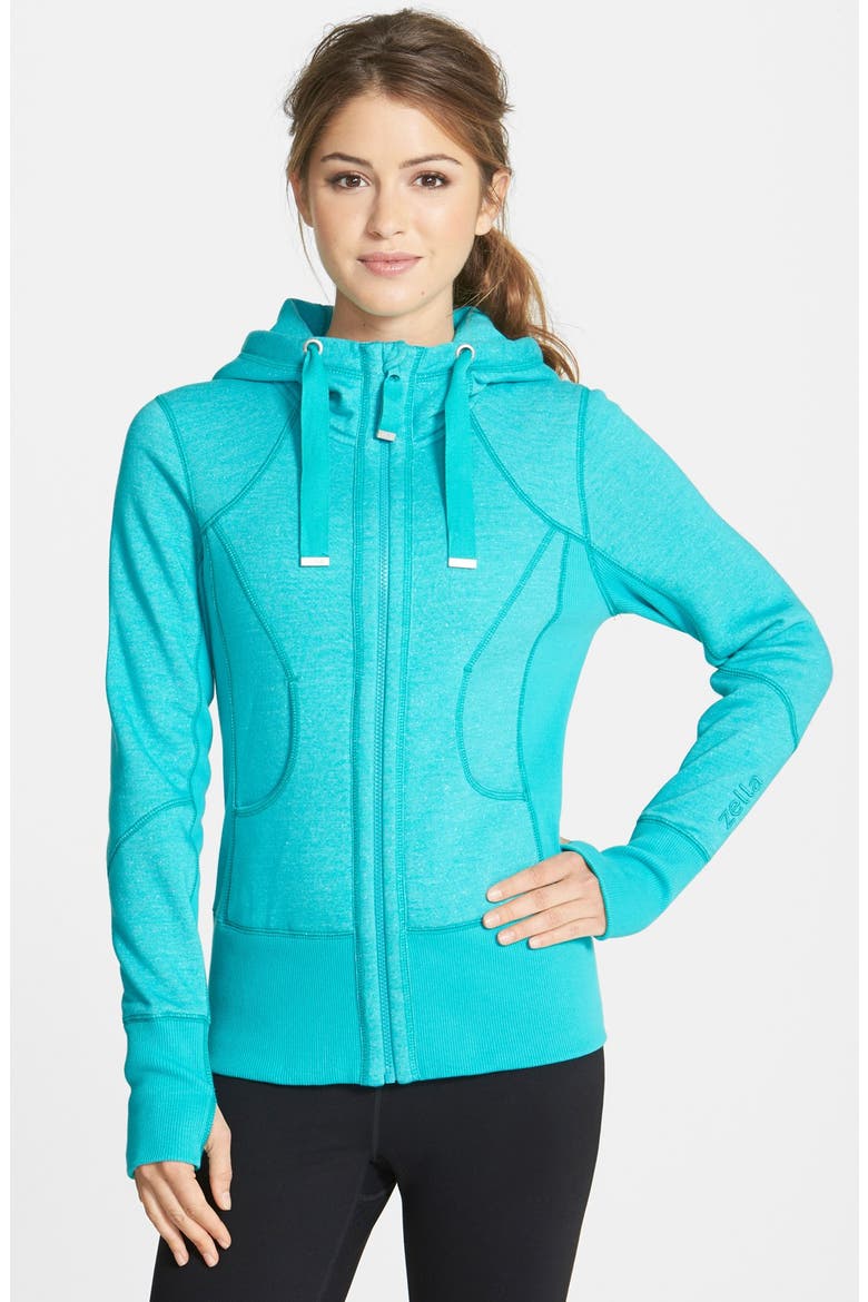 'Pretty Moon Dust' Hooded Jacket, Main, color, GREEN VERIDIAN