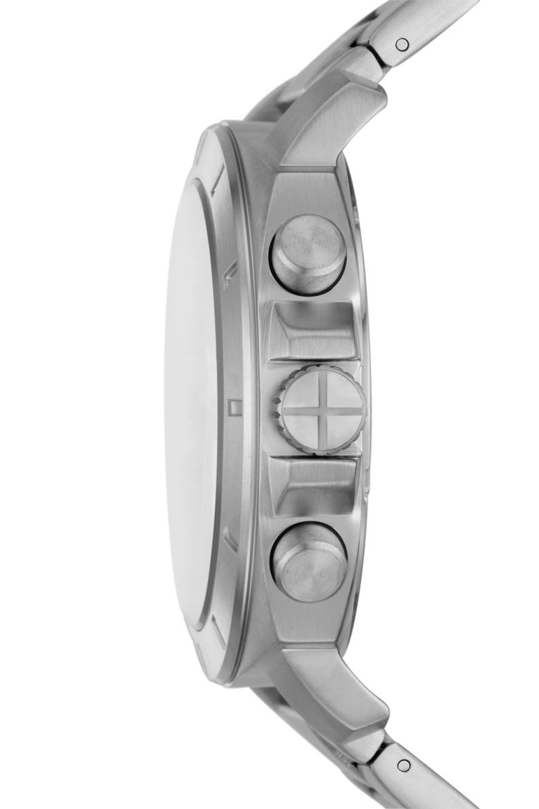 Privateer Chronograph Quartz Stainless Steel Bracelet Watch, 48mm, Alternate, color, SILVER