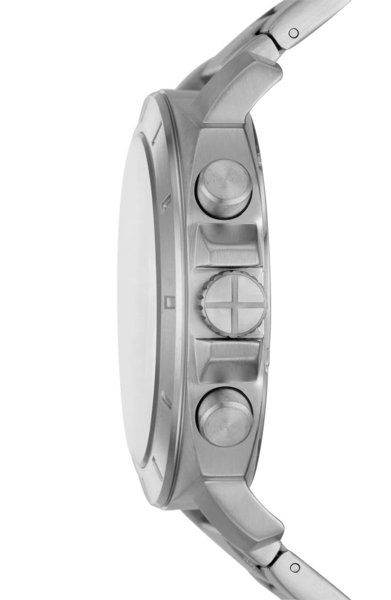 Fossil Privateer Chronograph Quartz Stainless Steel Bracelet Watch, 48mm, Alternate, color,