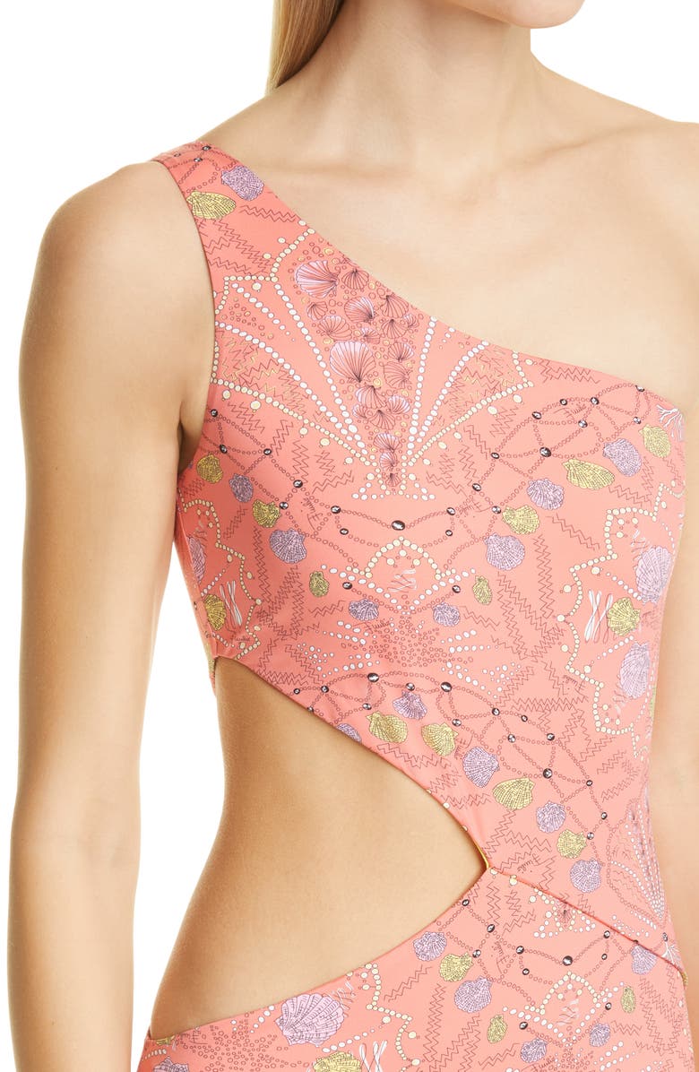 Emilio Pucci Cutout One-Piece Swimsuit, Alternate, color,