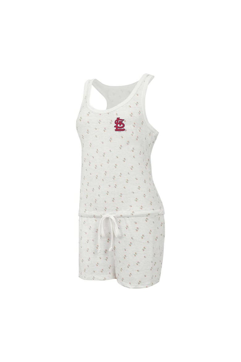 Women's Concepts Sport Cream St. Louis Cardinals Gardner Hacci Knit Romper, Alternate, color, Cream
