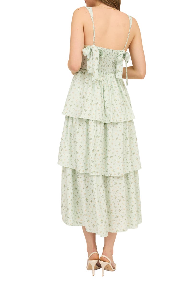 AUGUST SKY Tiered Tie Strap Sundress, Alternate, color, 