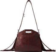 maje Miss M mini cracked leather bag