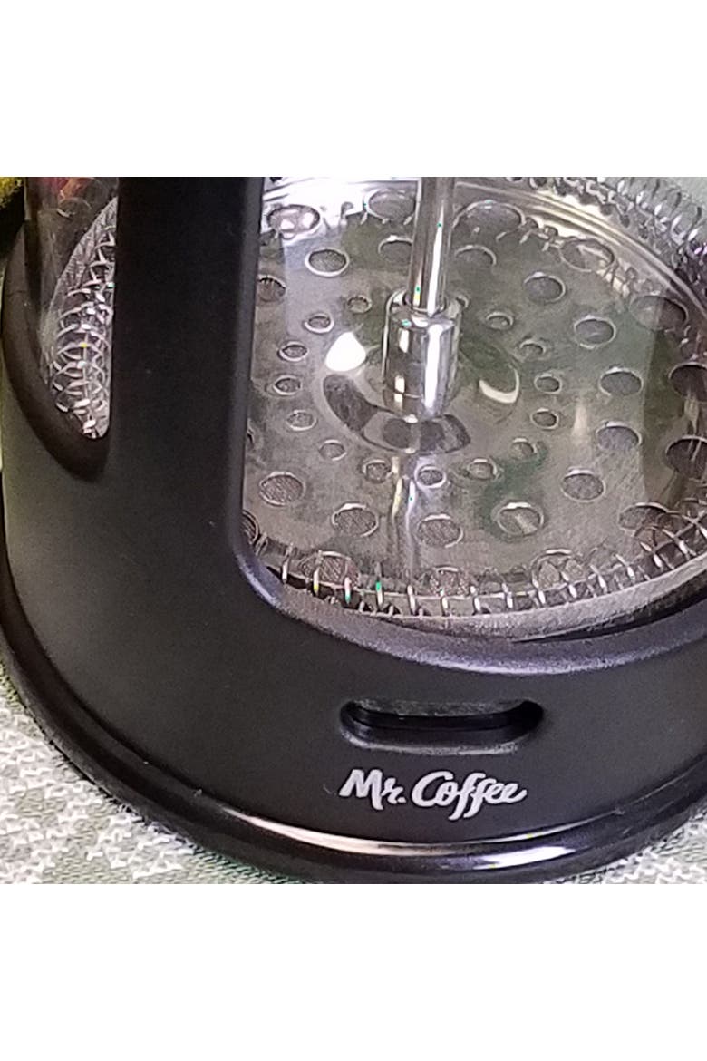 Brivio 28 Ounce Glass French Press Coffee Maker with Plastic Lid, Alternate, color, Black