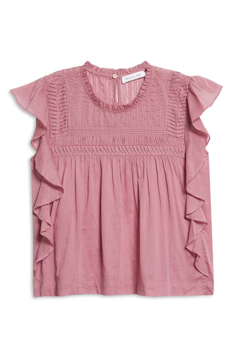 Isabel Marant Étoile Layona Ruffle Sleeve Top, Alternate, color,